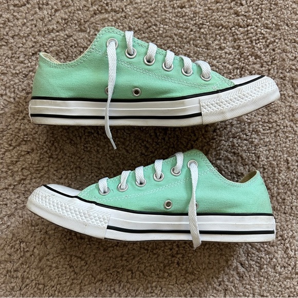Converse Chuck Taylor All Star Herby Mint Green Canvas Low-Top Sneakers Size 8 - Picture 3 of 11